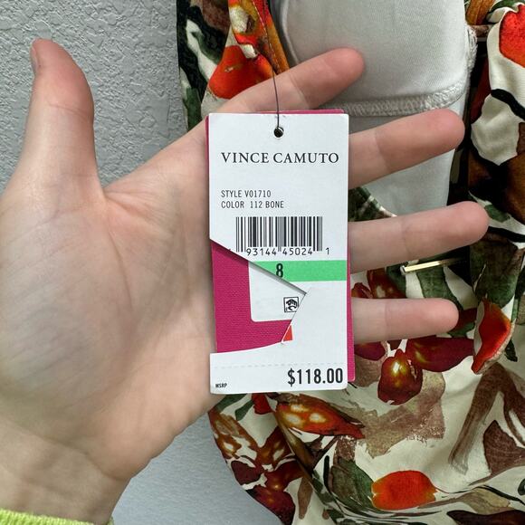 Vince Camuto Swimsuit Women's Size 8 Seychelles Floral Tie Front Halter New - Picture 5 of 5